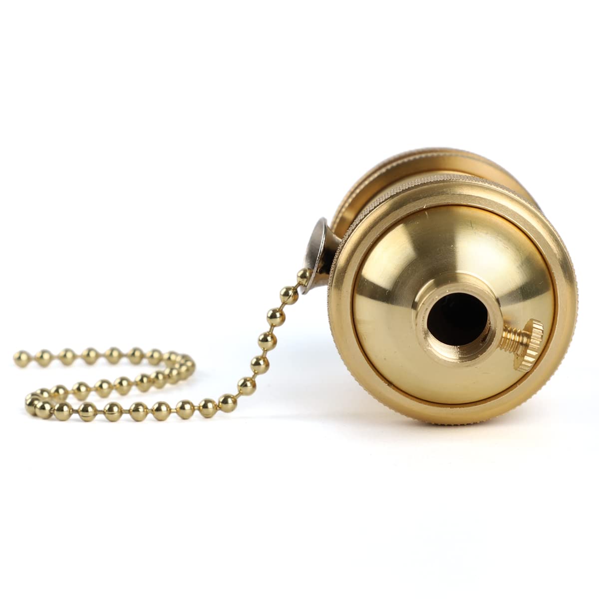 Superdream Brass Screw Thread DIY Light Socket Vintage Copper Edison Retro Pendant Lamp Holder for E26 E27 Light Bulbs, with Pull Chain Switch