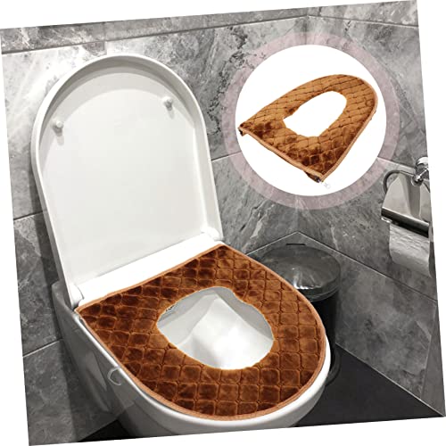 BESPORTBLE Wc-Sitz Wc-Sitze Gepolsterter Wc-Sitz Kissenschutz Mit Reißverschluss Winter-Wc-Abdeckung Warme Wc-Auflage Baumwolle Töpfchenbezug Winter-Toilettensitzkissen – Bild 7
