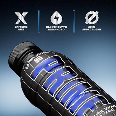 PRIME Hydration Aaron Judge, Sports Drinks, Electrolyte Enhanced for Replenishing Fluids, 250mg BCAAs, B Vitamins, Antioxidants, Low Sugar, 16.9 Fl Oz, 12 Pack