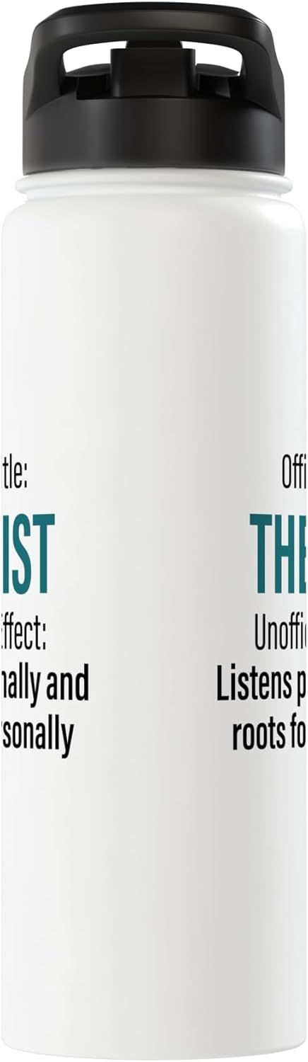 Funny Therapist Definition Quote for Work and Office Stainless Steel Insulated Water Bottle