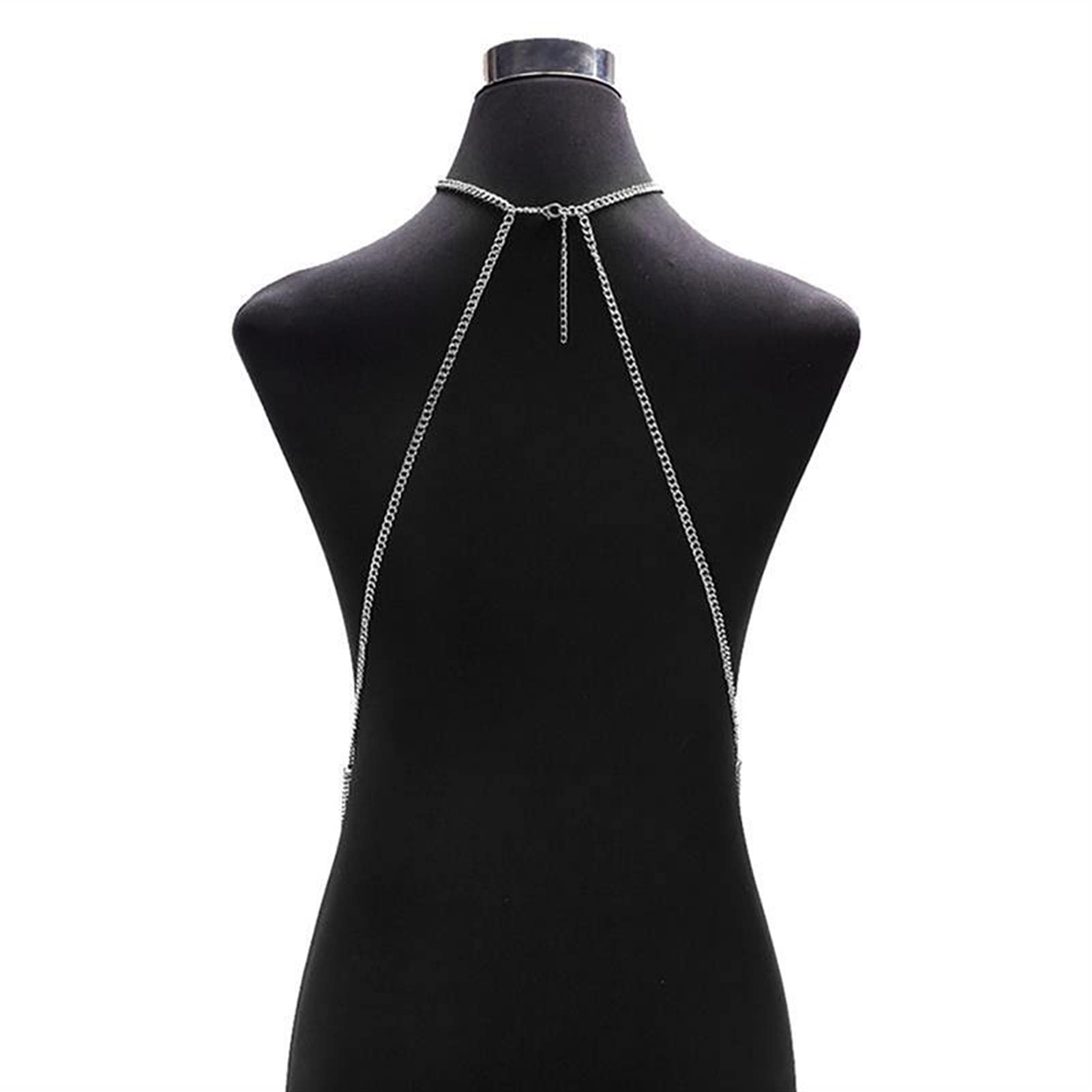 Joyería de la cadena del cuerpo - Cadena de la cintura del vientre del cuerpo del falso del oro de la manera atractiva de las mujeres Bikini Cadenas del arnés de la playa Collar Joyería Collar del