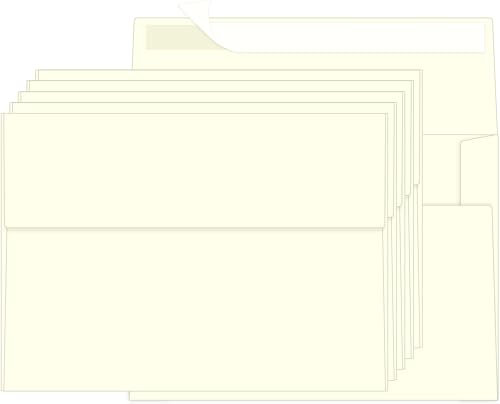 Vista 44 de Paquete de 100 sobres blancos de 5 x 7 pulgadas, sobres A7 para invitación de tarjetas, boda, fiesta de cumpleaños, baby shower