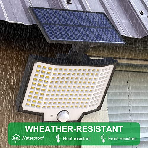 Engrepo Solar Lights 160 Led Wireless Waterproof Solar Flood Light Security Motion Sensor Light Luces Solares With 16.5Ft Cable For Deck, Fence, Patio, Front Door, Gutter, Yard, Shed, Path. #TOP4