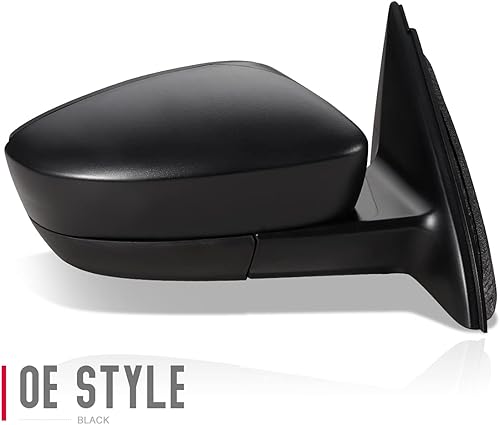 Miniatura 4 de DNA Motoring OEM-MR-VW1321159 Espejo retrovisor plegable para el lado del pasajero con ajuste de potencia negro con vidrio calentado compatible con