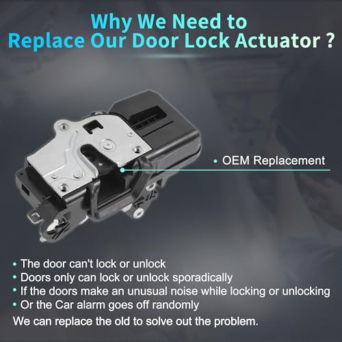 Image of X AUTOHAUX Replacement Front Left Driver Side Power Door Lock Actuator Motor for Pontiac Torrent 06-09 for Chevrolet Equinox 05-09 Door Latch Actuator Assembly Replace No.88980997 Black