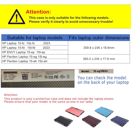 Funda para Laptop 15.6 pulgadas compatible con HP, cuero PU miniatura 2