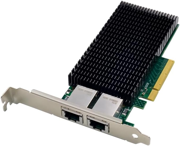 X-MEDIA XM-NA6821 PCI-E 2-Port 10Gbps Gigabit Ethernet PCI Express (PCIe x8) Server Network Adapter Card | Intel X540-T2 Chipset | Windows 11 & Linux Supported