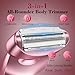 rategist Cordless Electric Razors for Women: Rechargeable Painless Bikini Trimmer for Body Hair - IPX7 Waterproof Shaver with LED Display for Face/Underarm/Leg Blush Pink