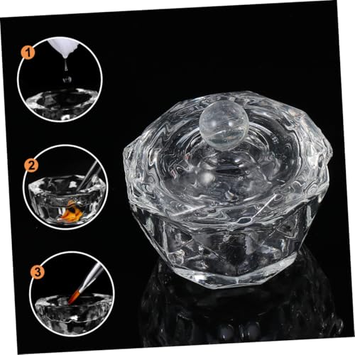 2 piezas Copas de Cristal Octagonales para Arte de Uñas miniatura 7