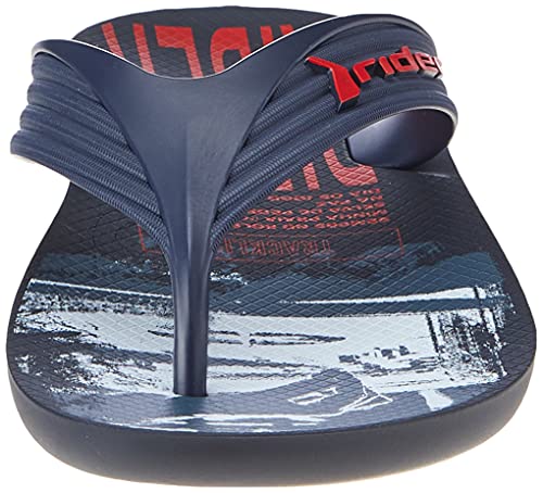 Chinelo Storm, Rider, Masculino, Azul/Vermelho/Branco, 41