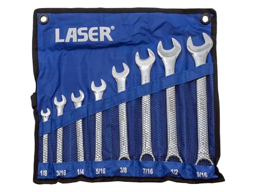 Image of 8 Pieces Whitworth Combination Spanner Set Chrome Vanadium With Wallet Vitesse