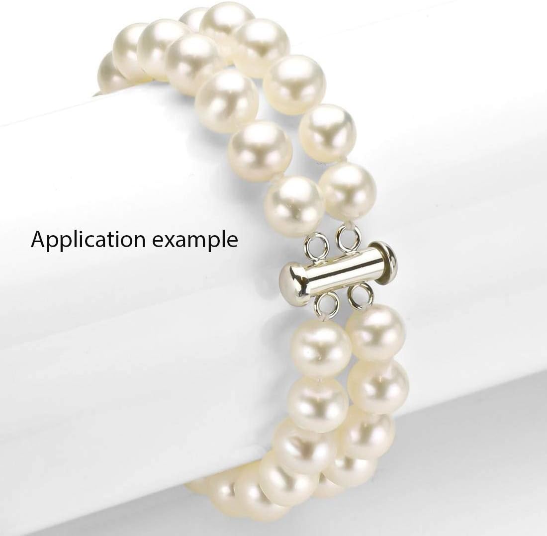 1pc Adabele Authentic 925 Sterling Silver 4 Strands Slide Clasp Lock Tube Connector 25mm for Jewelry Making Findings SS188