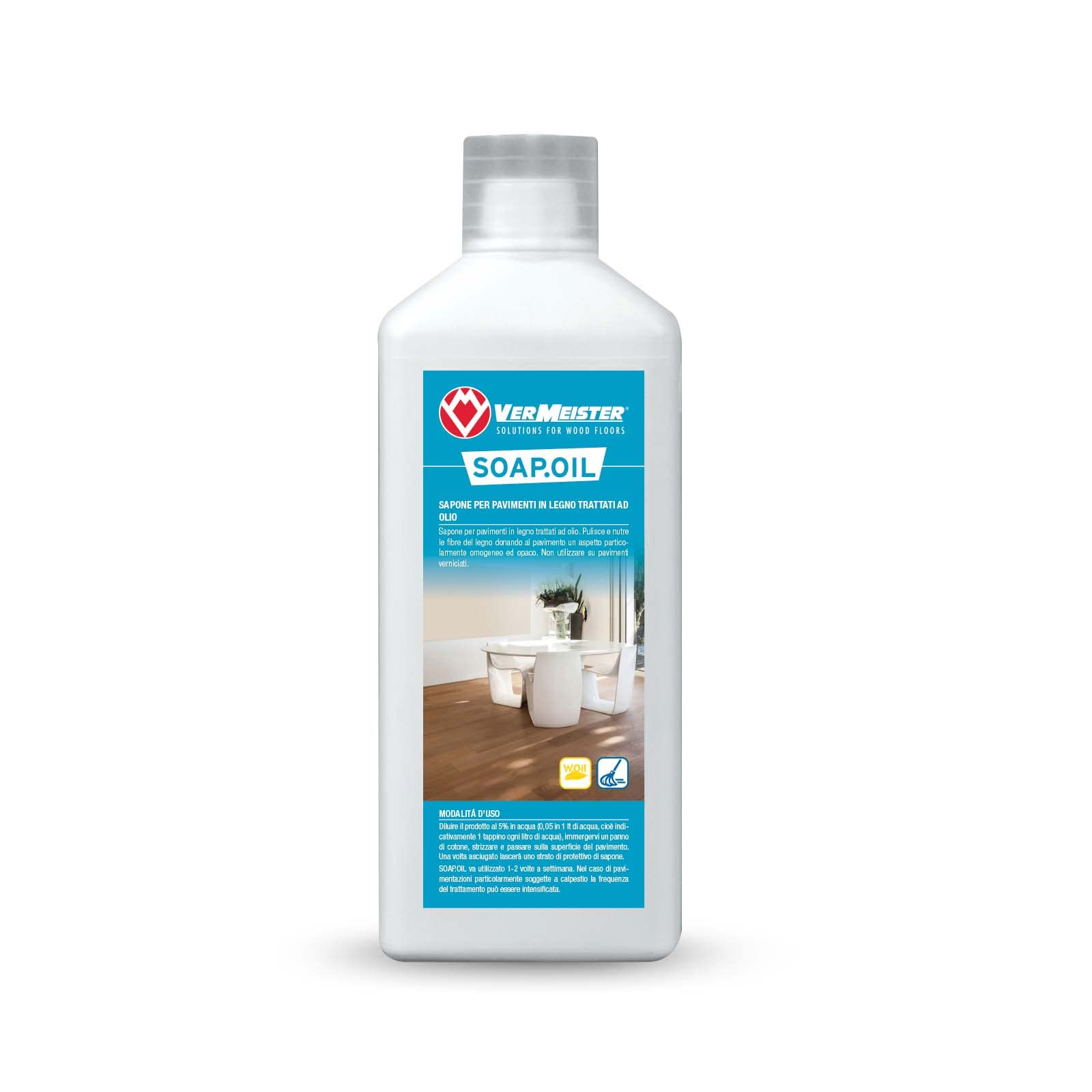 Kit Oliati Vermeister - Set di Detergenti con Panno Microfibra per la Pulizia e Manutenzione Ordinaria di Pavimenti in Legno trattati ad Olio e Cera