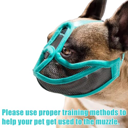 Französische Bulldogge Maulkorb, Maulkorb Französische Bulldogge, Hundemaulkorb mit Kurzer Schnauze, Maulkorb für Hunde mit Abgeflachter, Maulkorb Kleine Hunde, Anti Biting Kauen Bellen