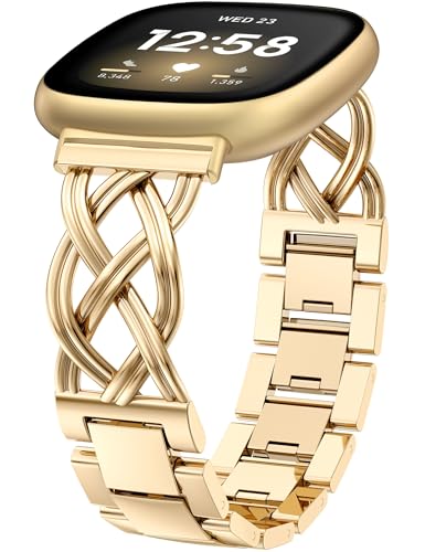 TOYOUTHS �P���e�B�b�N�m�b�g�o���h Fitbit Versa 4 3/Fitbit Sense 2 1�Ή� ���f�B�[�X �h���b�V�[�t�@�b�V�����f�U�C�i�[�X�g���b�v Versa 3 4 Sense 2�X�}�[�g�E�H�b�`�p