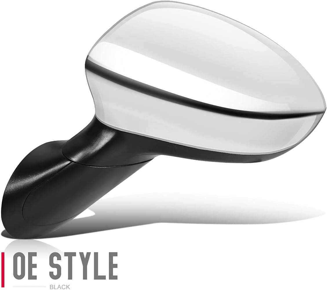 DNA Motoring OEM-MR-FI1320101 Heated Powered Adjust Left Driver Side Door View Mirror W/Blind Spot Glass Compatible with 12-14 Fiat 500, Chrome