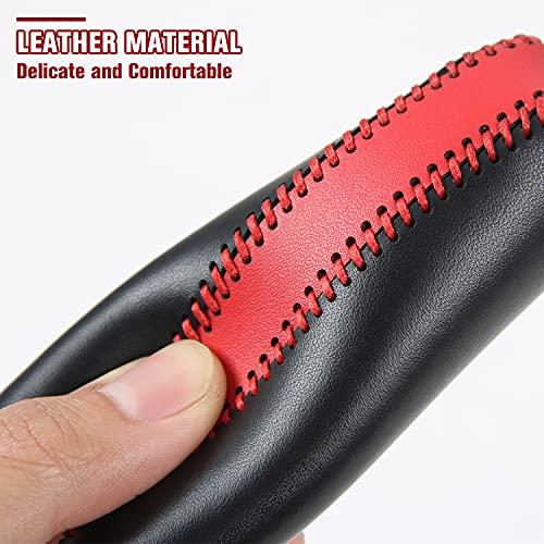 Rt-Tcz Handbrake Protector Cover, Soft Leather E-Brake Handle Sleeve Trim Accessories For Ford Mustang 2015 2016 2017 2018 2019 2020 2021 2022 #TOP1