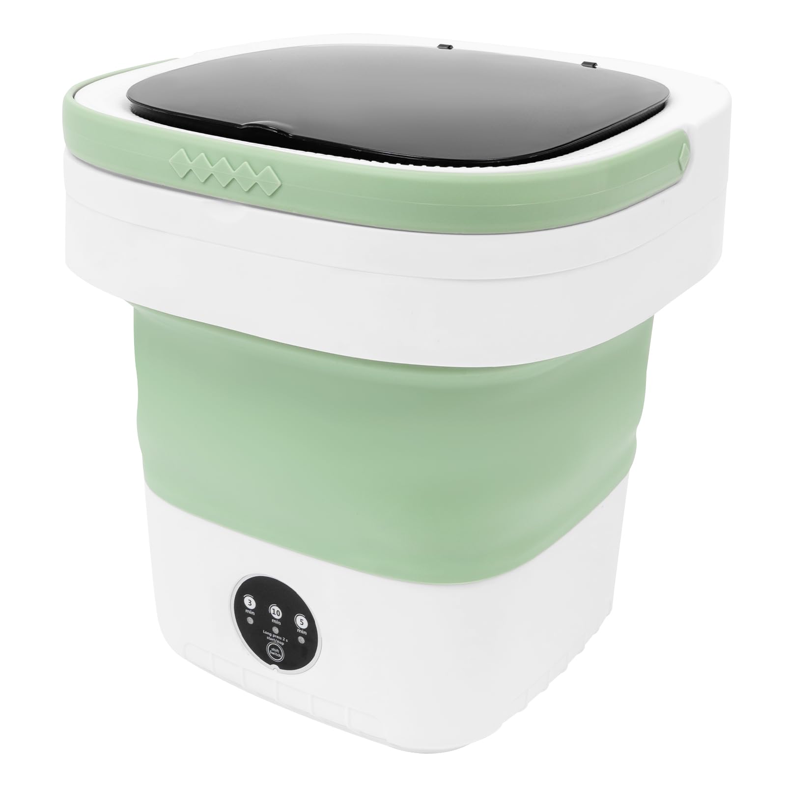 Mini lavadora plegable, 12 L, 3 programas de lavado (verde)