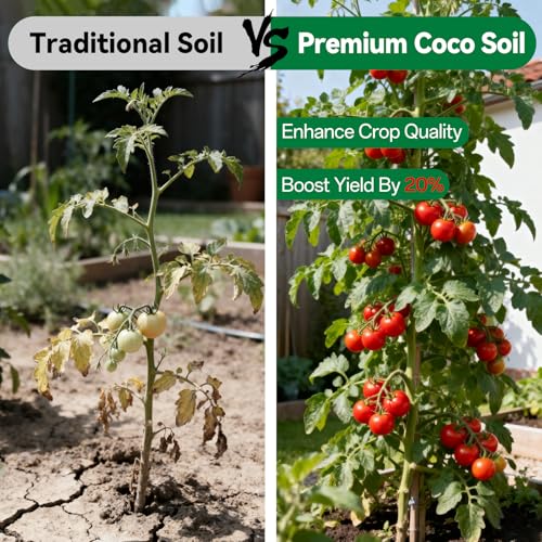 ZeeDix 8 Pack Coco Coir Brick (11.2lbs), 100% Organic Coconut Coir for Garden Soil & Potting Mix, Low EC and pH Balance, Compressed Coconut Husk Fiber for Seed Starter Soil for Indoor Outdoor Plants