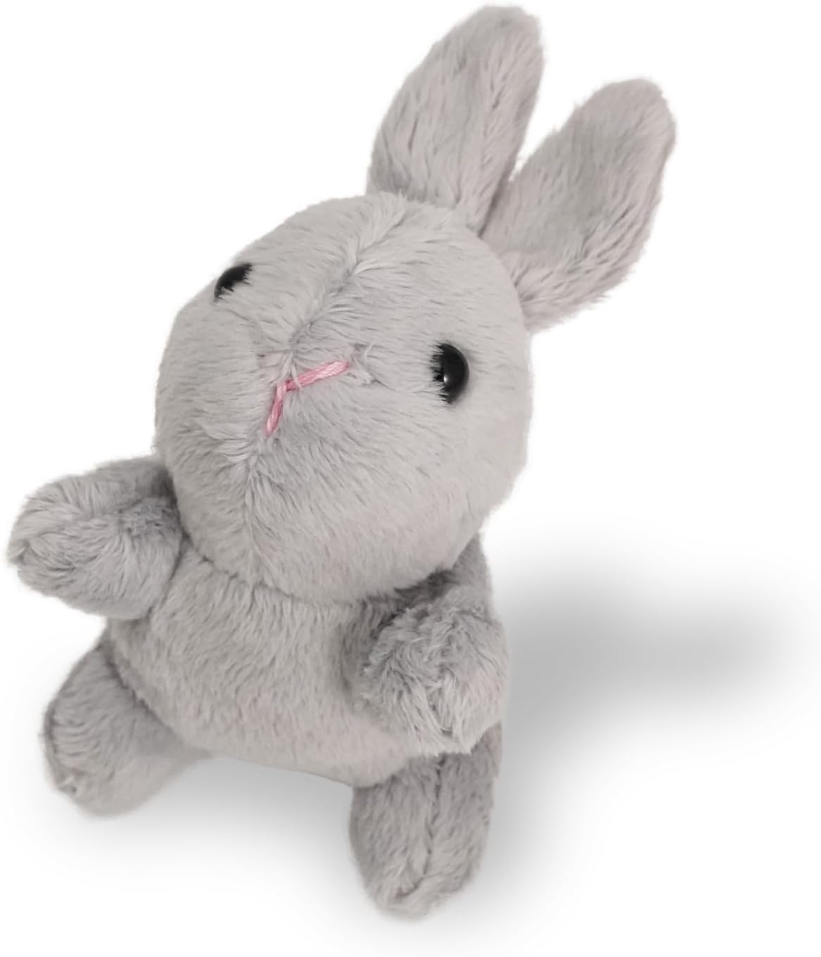 Little Bunny Bean Bag Stuffed Animal for Kids, Palm Sized Rabbit Toy Plush for Girls and Boys, Fluffy and Soft Bunny Plushie 3.5 inches (Gray)