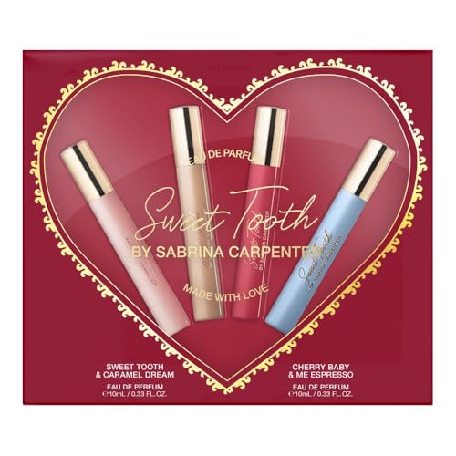 Sweet Tooth By Sabrina Carpenter for Woman 4 Piece Set Includes:4 x 10ml/0.33 oz Eau de Parfum Travel Spray