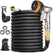 FANHAO Expandable Garden Hose with 100% Heavy Duty Metal Garden Hose Nozzle, Leakproof Lightweight Expanding Garden Water Hose with 3/4" Solid Brass Fittings,Durable Gardening Flexible Hose Pipe(50ft)