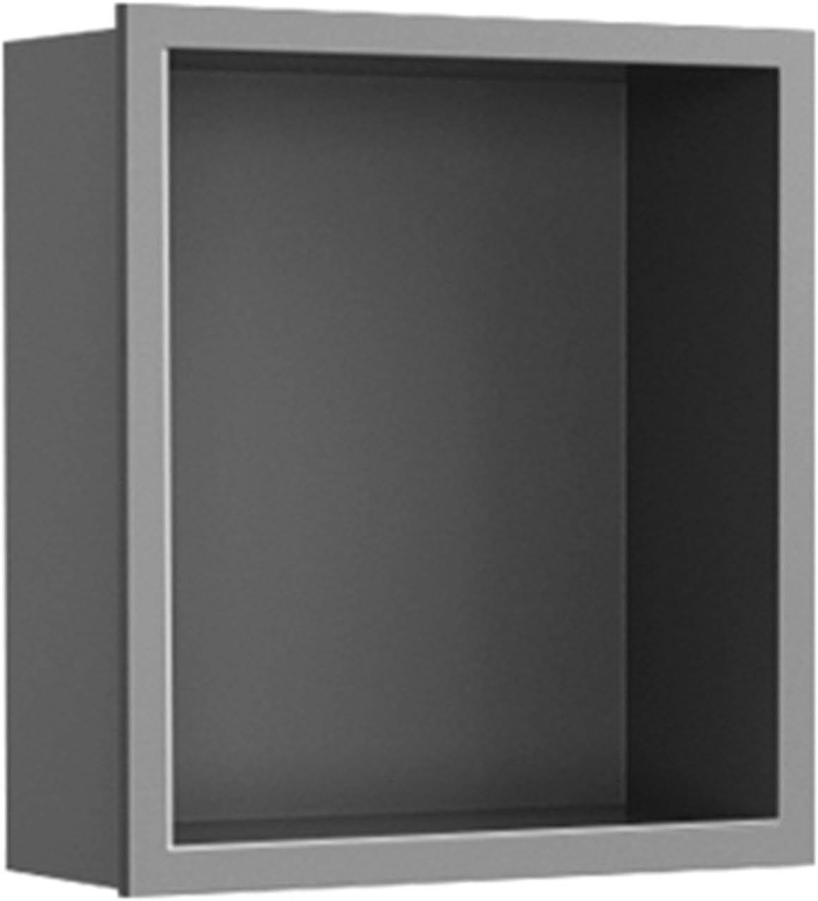 304 Stainless Steel Shower Niche - Waterproof Wall Alcove Storage for Shampoo & Toiletries, Stylish Grey Bathroom Shelves, 32x32x12.5CM (12.6x12.6x4.93in) - Durable, Rustproof, Modern Design