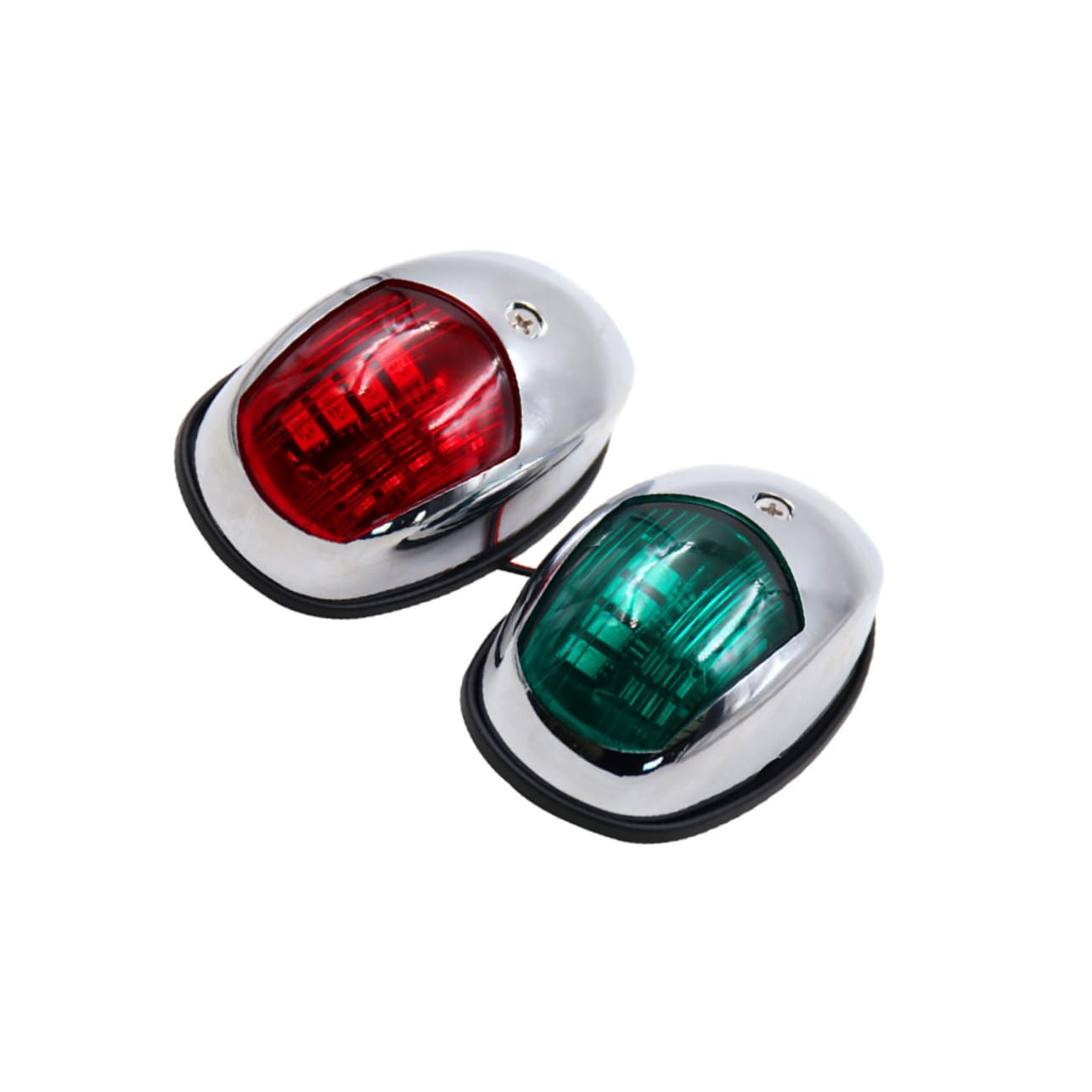 Mikikit 2Pcs LED Navigation Lights for Boats Lights High Visibility Bow Lights for Pontoon Fishing Boats Durable Efficient Signal Lamps