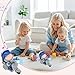 LUFZFEU Doll Accessories, Electric Scooter Toy with Lights & Music Rotate 360°, 5 Colors Available Cute Motorcycles for Dolls, Decor Desktop Ornaments for Doll Collectors Battery Not Included (Grey)