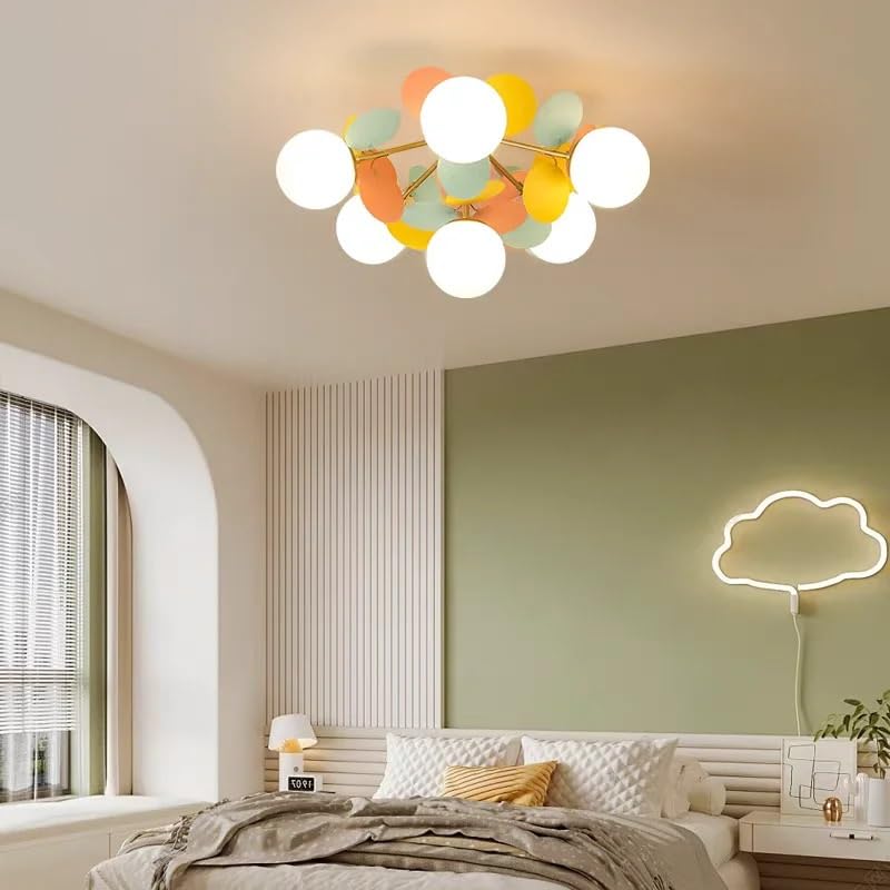 Plafonnier coloré de styliste, lustre moderne de salon haute fidélité chromatique