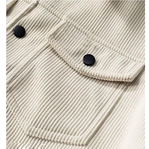 Corduroy Men‘s Blazer Casual Stand Lapel Single Breasted Jacket Wedding Prom Party Set4
