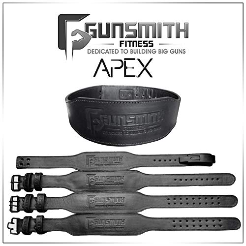 Gunsmith Fitness Apex Lifting Belt - Ultra Premium Handmade, All Black Olympic & Powerlifting (Olympic 6/7mm Double Prong, XXL) - Image 4