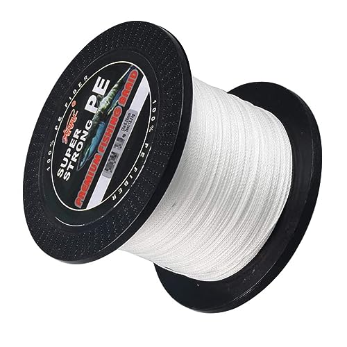 Fishing Line Braid - 12 Strand Abrasion Resistant Zero Stretch Ultra Sensitive Maximum Casting Fishing Braided Lines Thin Diameter, 109/547/1093yds, 27-178lb,White-150LB 0.50mm 109YD/100m