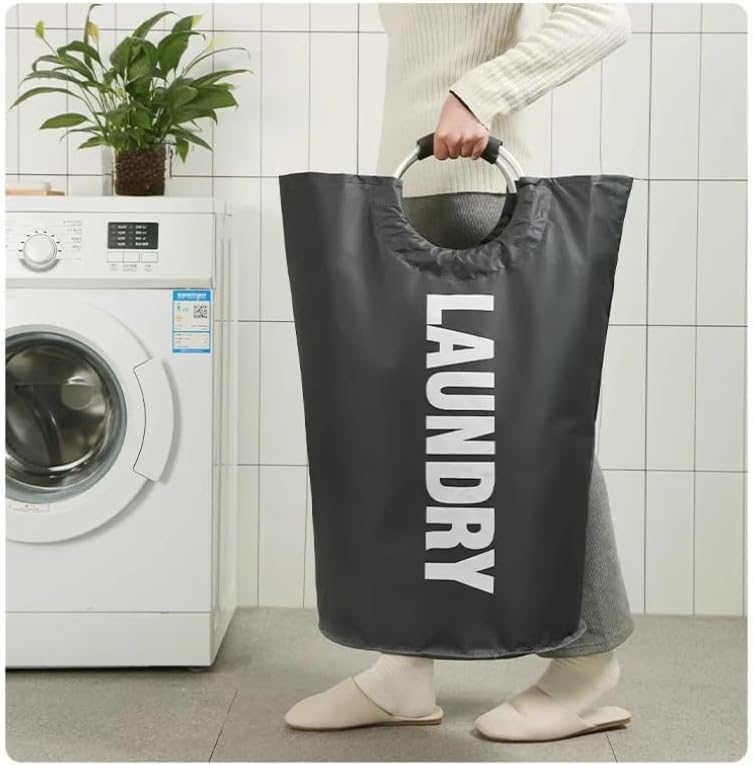 90L Large Laundry Basket，Collapsible Laundry Bags,Waterproof Foldable Washing Bin,Laundry Bag with Handles Clothes Hamper (Red,90L) — view 8