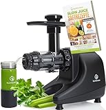 *Neu* MULTI-PRESS Profi Slow Juicer mit Pressring und 6 Multi-Aufsätzen, ULTEM Pressschnecke BPA-frei | Sellerie, Selleriesaft, Weizengras, Kräuter Grüne Detox Säfte | Allround Entsafter elektrisch