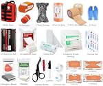 IFAK Trauma Kit Military Medical First Aid Kits Bleeding Contral Emergency Survival Bag for Camping Equipment Hiking (Red)