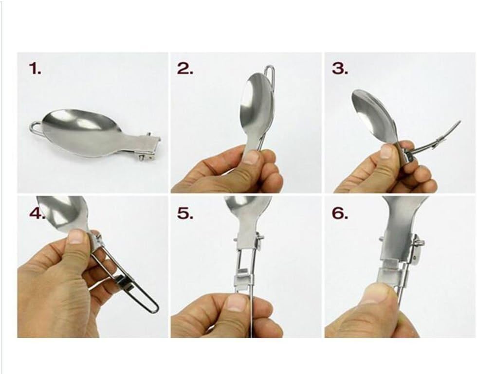 🔥 Crаzу Dеаlѕ Folding Spoon Fork Knife Set Portable 3 in 1 Folding Dinner Flatware Utensils Stainless Steel Perfect for Camping Picnic Travel Hiking Backpacking