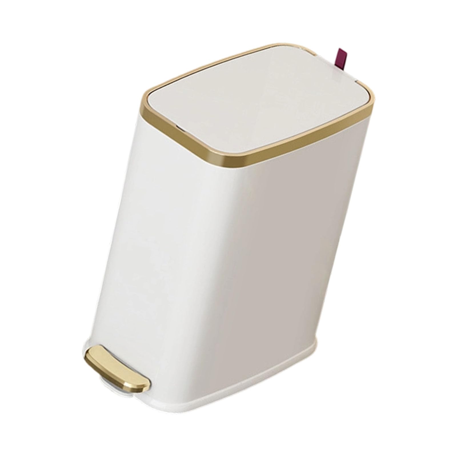Tsophreniq Foot Pedal Operated Stainless Steel Trash Bin 7L Capacity with Slow Close Lid and Lid Stay At 90 Degrees Quiet