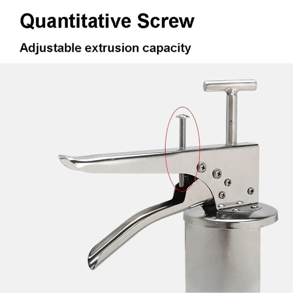 Pistola dispenser per salse in acciaio inox, dispenser manuale per ketchup e senape per la preparazione di hamburger, uso domestico commerciale