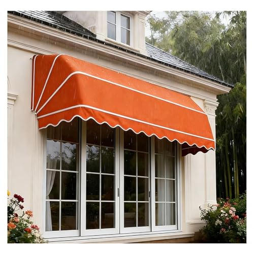 Toldo curvado francés de aluminio y tela de alta resistencia UV 2