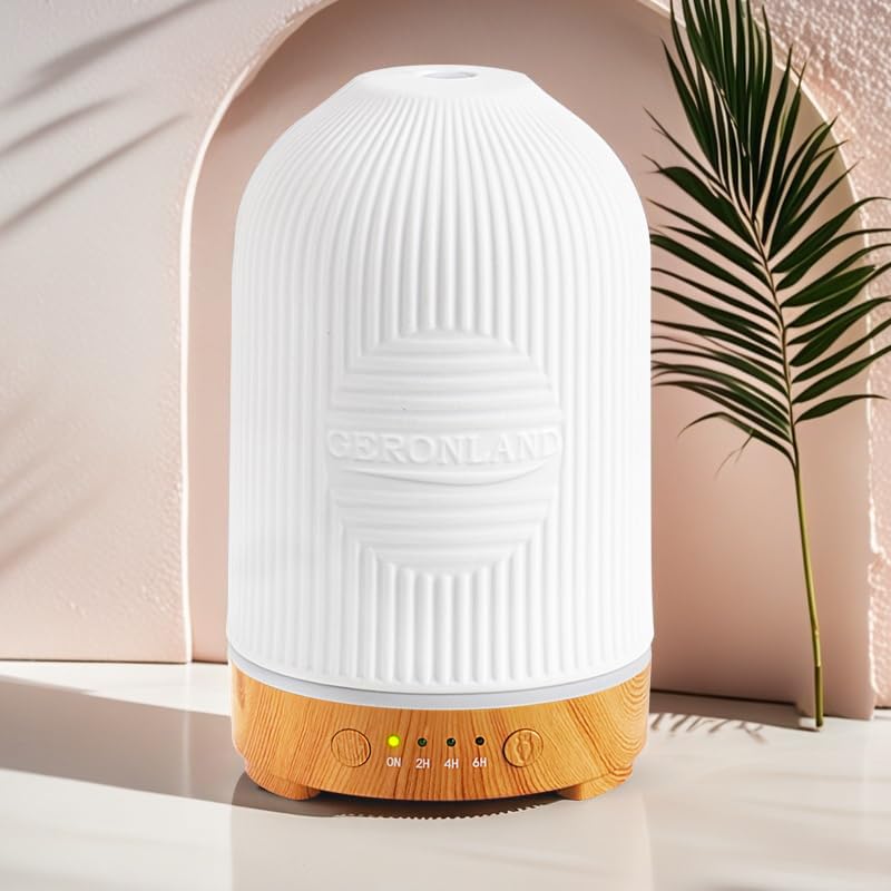 Ceramic Essential Oil Diffuser For Home Electric 200ml Large Humidifier Cool Mist Aromathe...
