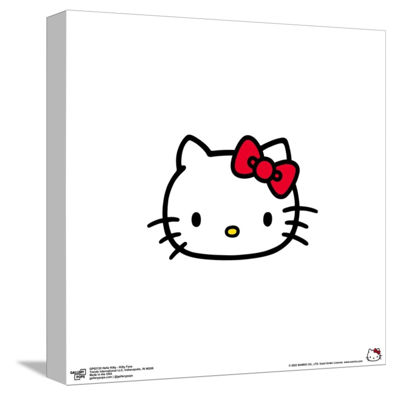 Amazon.com: Gallery Pops Hello Kitty - Kitty Face Canvas Wall Art