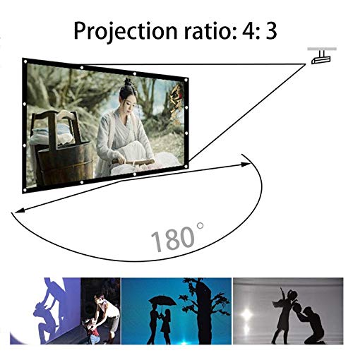 Pantalla de proyección plegable 4:3 72 pulgadas miniatura 5