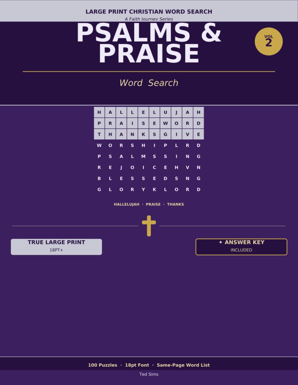Large Print Christian Word Search: A Faith Journey Series - Psalms & Praise