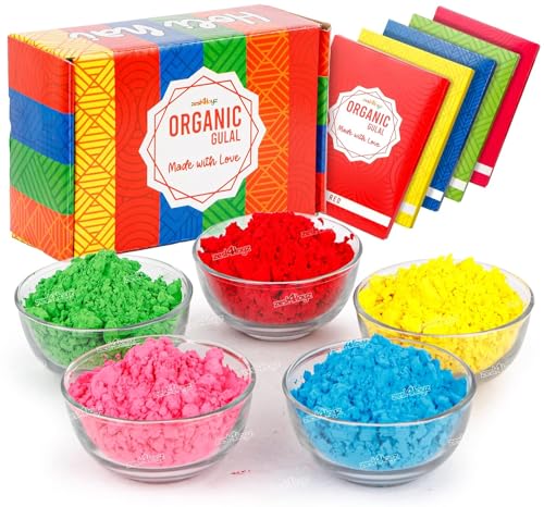 Poudre Holi silky soft lot de 5 couleurs pour party