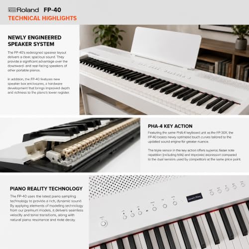 Image of Roland FP-40 88-Key Digital Piano - White