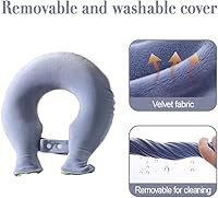 Vista 6 de MiOYOOW U-Shaped Hot Water Bottle, Thickened Soft Removable Neck & Shoulders Heating Bag with Ergonomic Design, Leak-Proof Hot Cold Dual-Use Neck