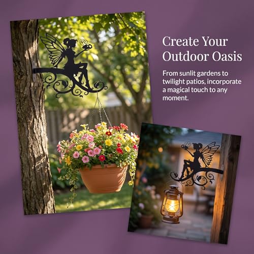 Silhouette de fée support décoratif à suspendre pour plantes et lanternes - 6
