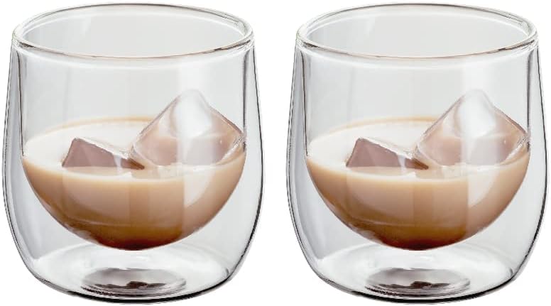 Judge Double Walled Whiskey Glasses, Set of 2 Hollow Vacuum Sealed, 200ml Gin Glass, Hand Made, Heat Resistant, Dishwasher Safe 10, Year Guarantee