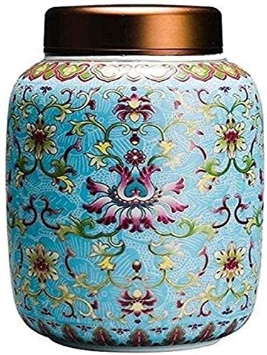 Despojos Mortales Urna Funeraria Urnas for Cenizas urna for Mascotas - Pequeña Cerámica - Puede Contener hasta 100 Pulgadas cúbicas de Cenizas - La cremación urna for Cenizas (Size : Blue) Cover